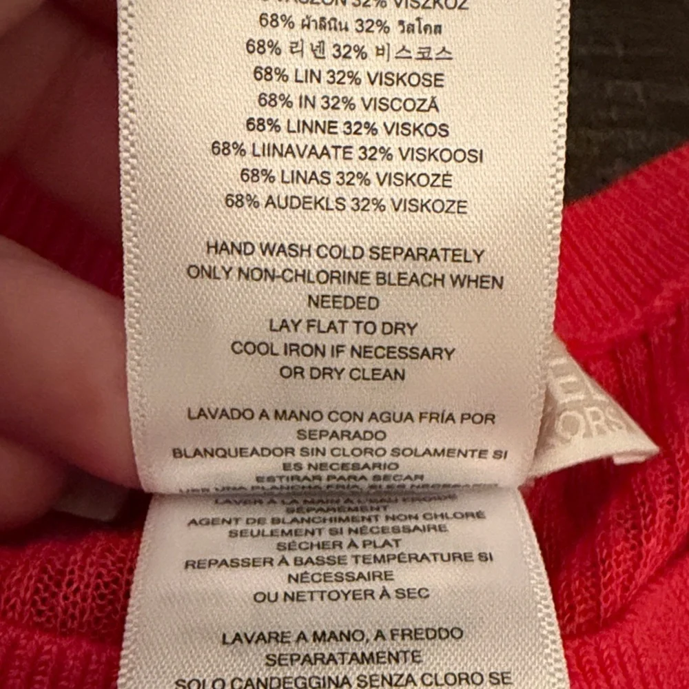 Michael Kors Vibrant Orange Red sleeveless blouse